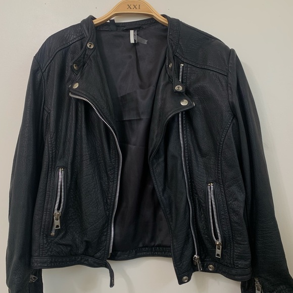 Vintage TOPSHOP LEATHER JACKET - Picture 1 of 3